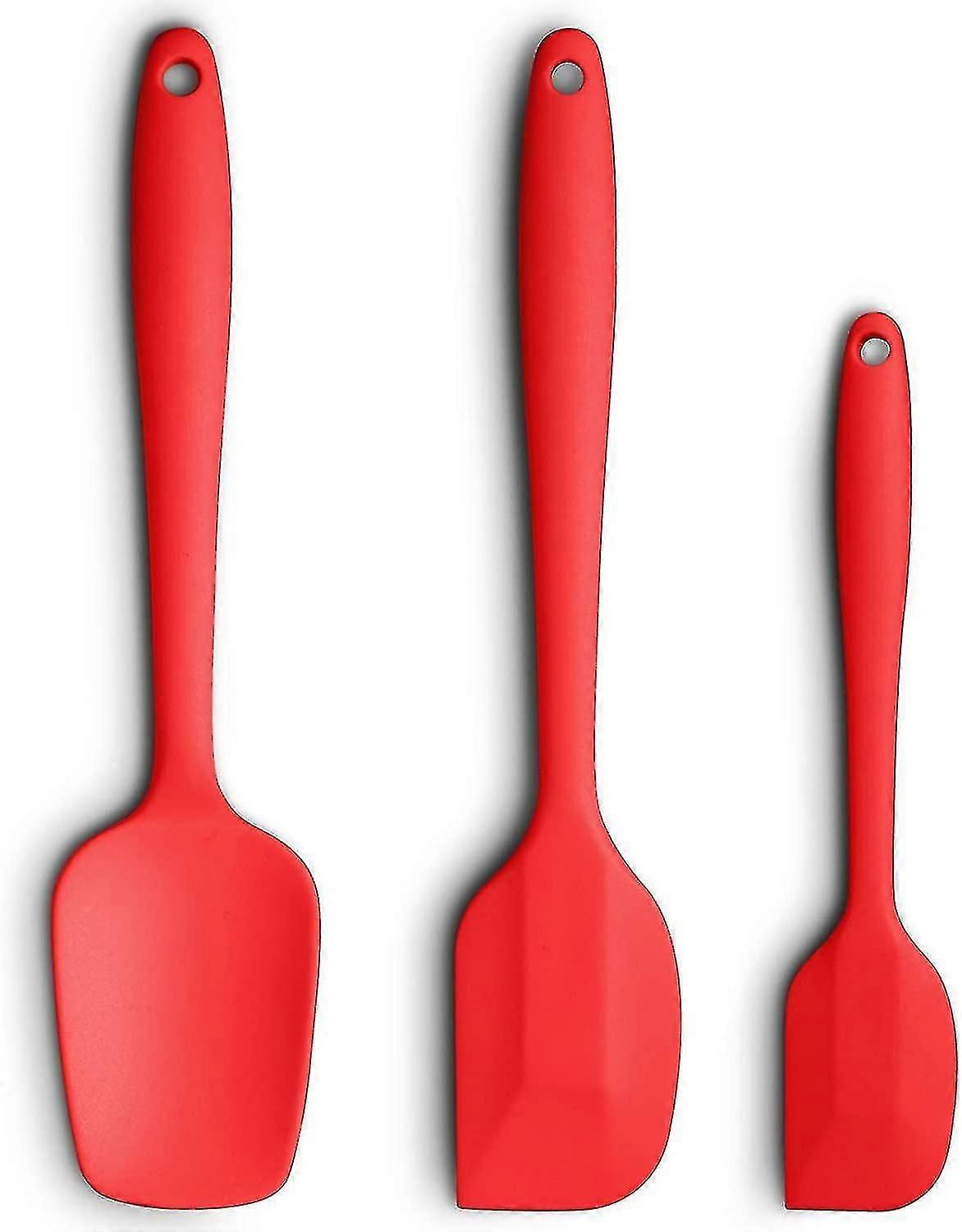 Set of 3 ergonomic silicone spatulas resistant to high temperatures, non-stick rubber spatula[D]