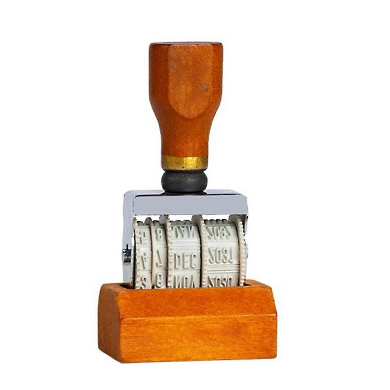 Personalize Styles Wooden Rolling Date Stamp Customizable Calendar Marker For Planners Diaries And Scrapbooking Crafts  Log color