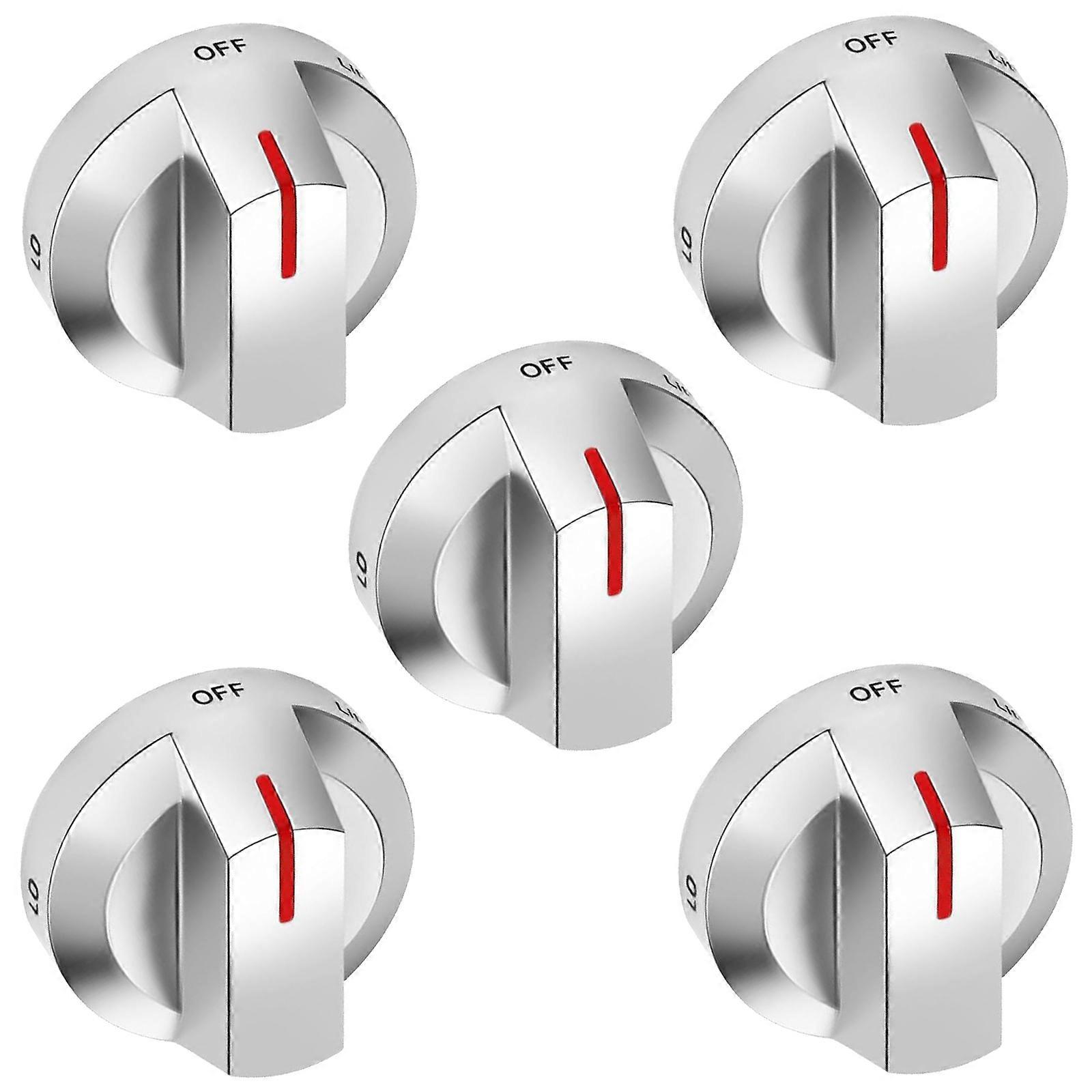 5 Pack Contemporary Gas Cooker Control Handle Replacement Multipurpose Compatibility Plastic Structure for Repairing Multicolor