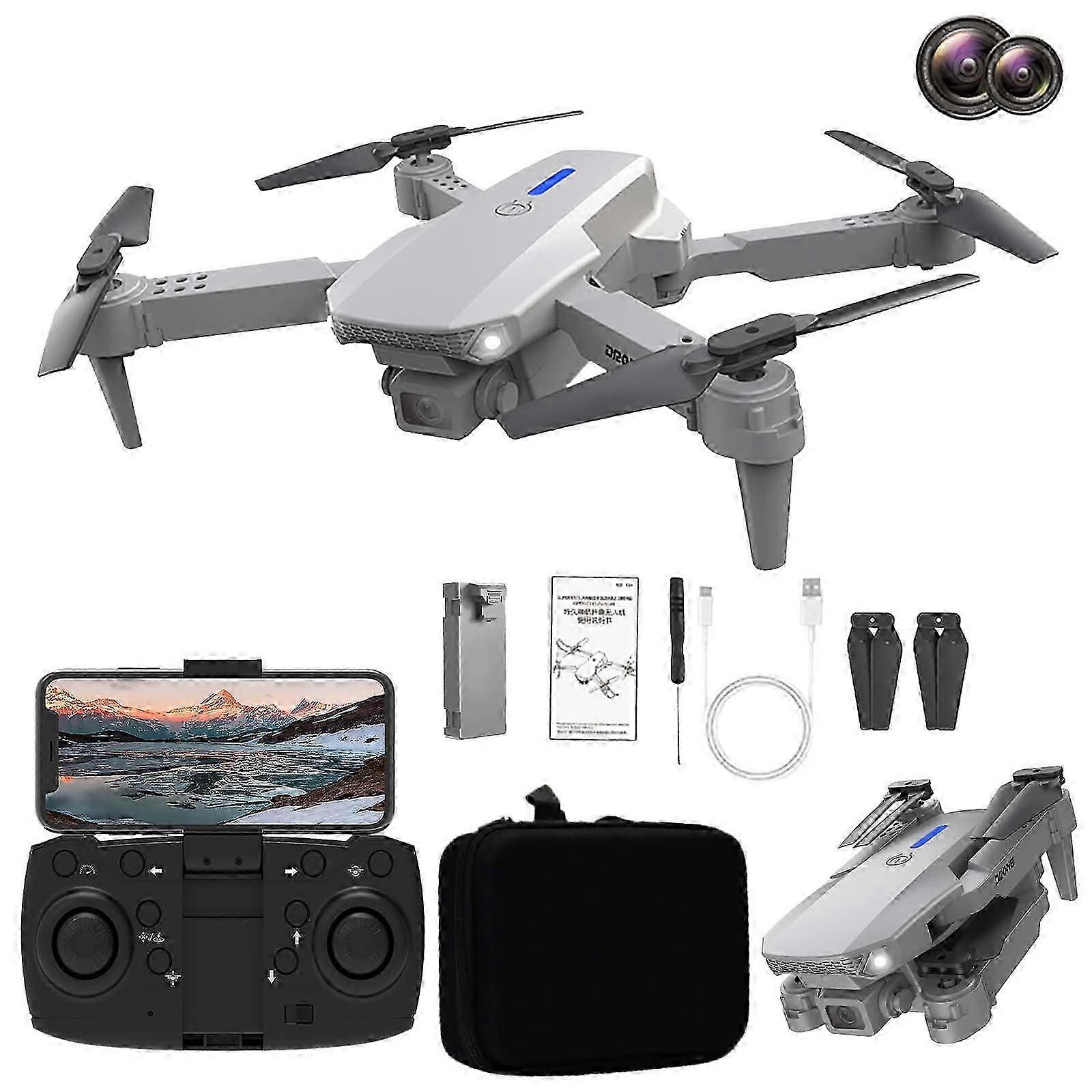 QianYing Smart Electronics Clearance Folding Drone with 1080p HD Camera, Altitude Hold, Headless Mode, Speed Adjustment, Compatible with RC 