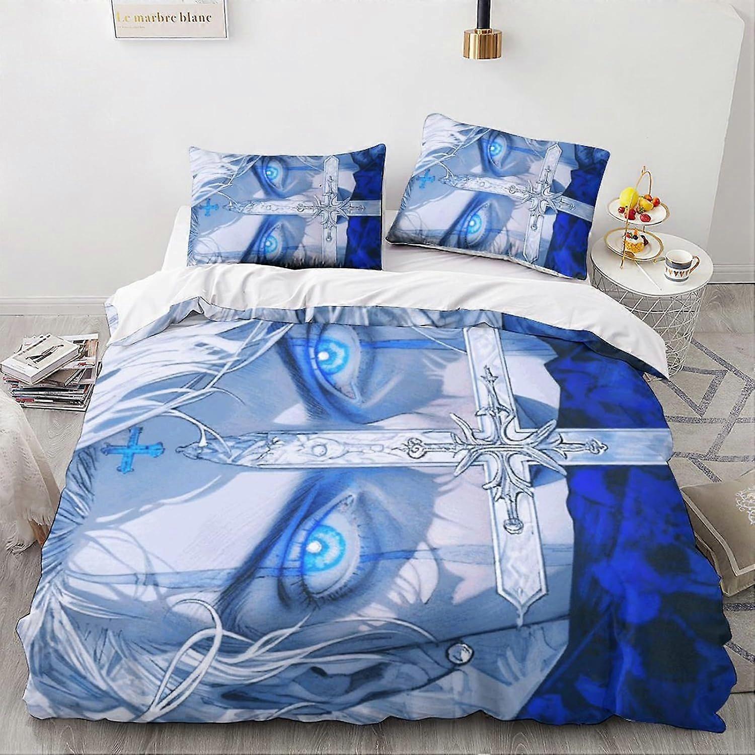 LikeEj Animes E Mangás Roupa de Cama Capa Edredom 3D Fantasia Impresso Capa Edredom com fecho com zíper, Cama Anime Duplo