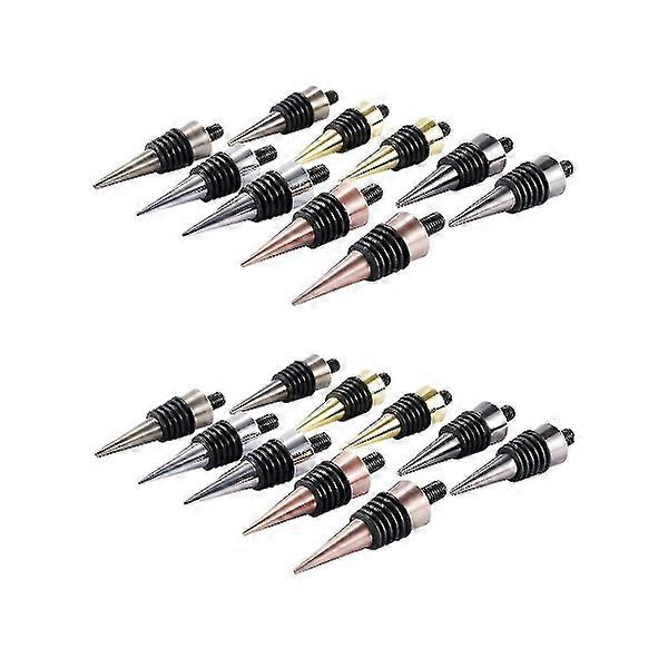 20pcs Bottle Stopper with Threaded Post Metal Wine Stopper Inserts Set Hardware for Woodturning DIY