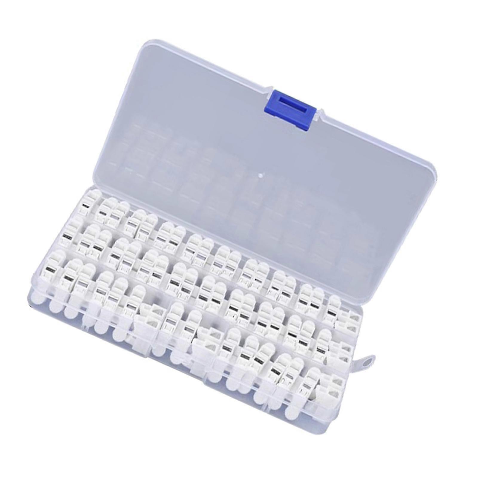 55Pieces Electrical Terminals With Translucents Housing Low Resistance Connection Accessory for Cables Under 100W Multicolor