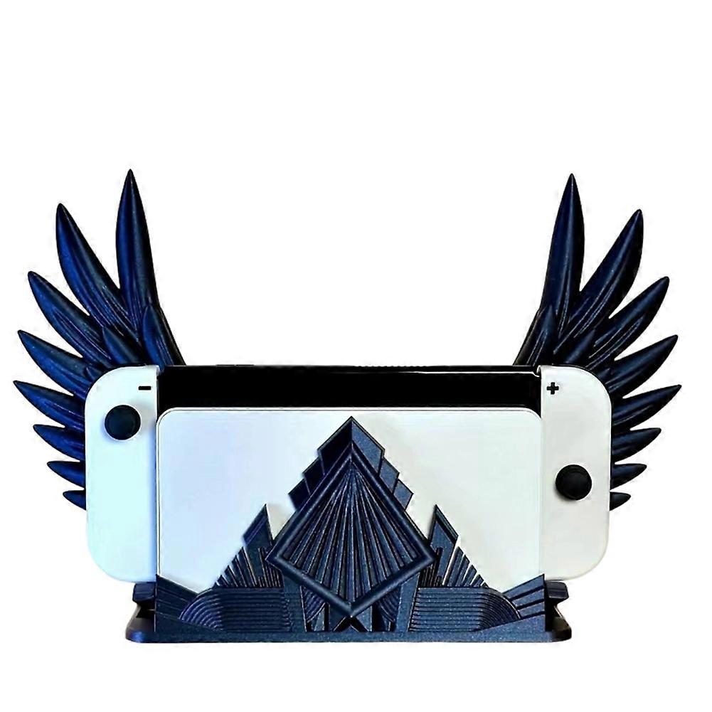 Detachable Wing Base Stand for Nintendo Switch Game Console Desktop Holder Decorative Display Accessory Blue