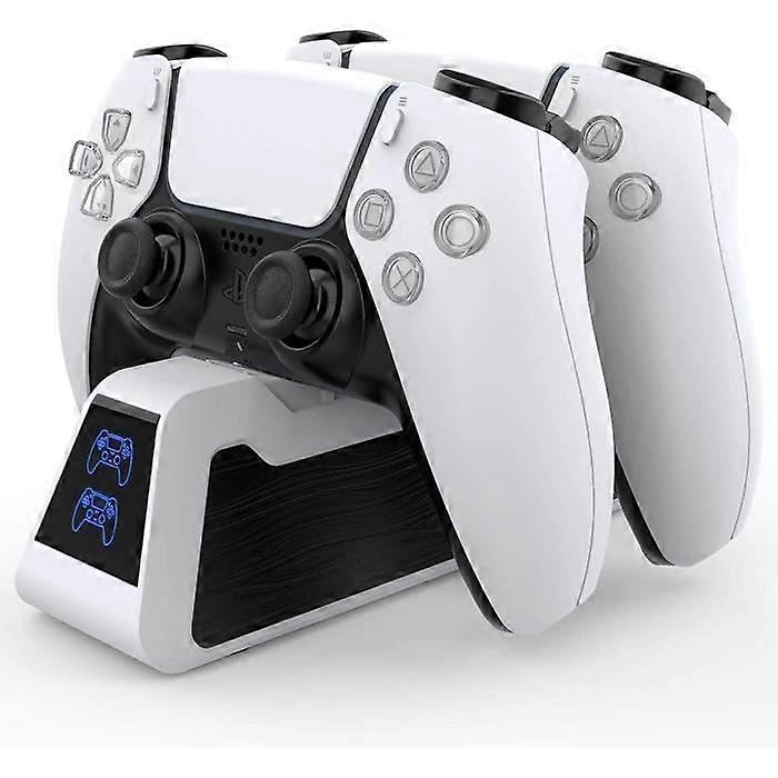 PS5-kontrollerlader for Playstation 5-kontroller Dobbel USB-hurtigladestasjon med indikator