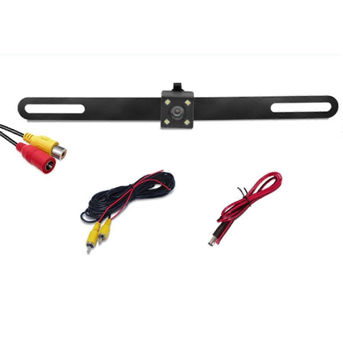 CCD CVBS Camera Car Rear View Camera with Ruler Line License Plate Bracket Camera Car 4LED Reversing