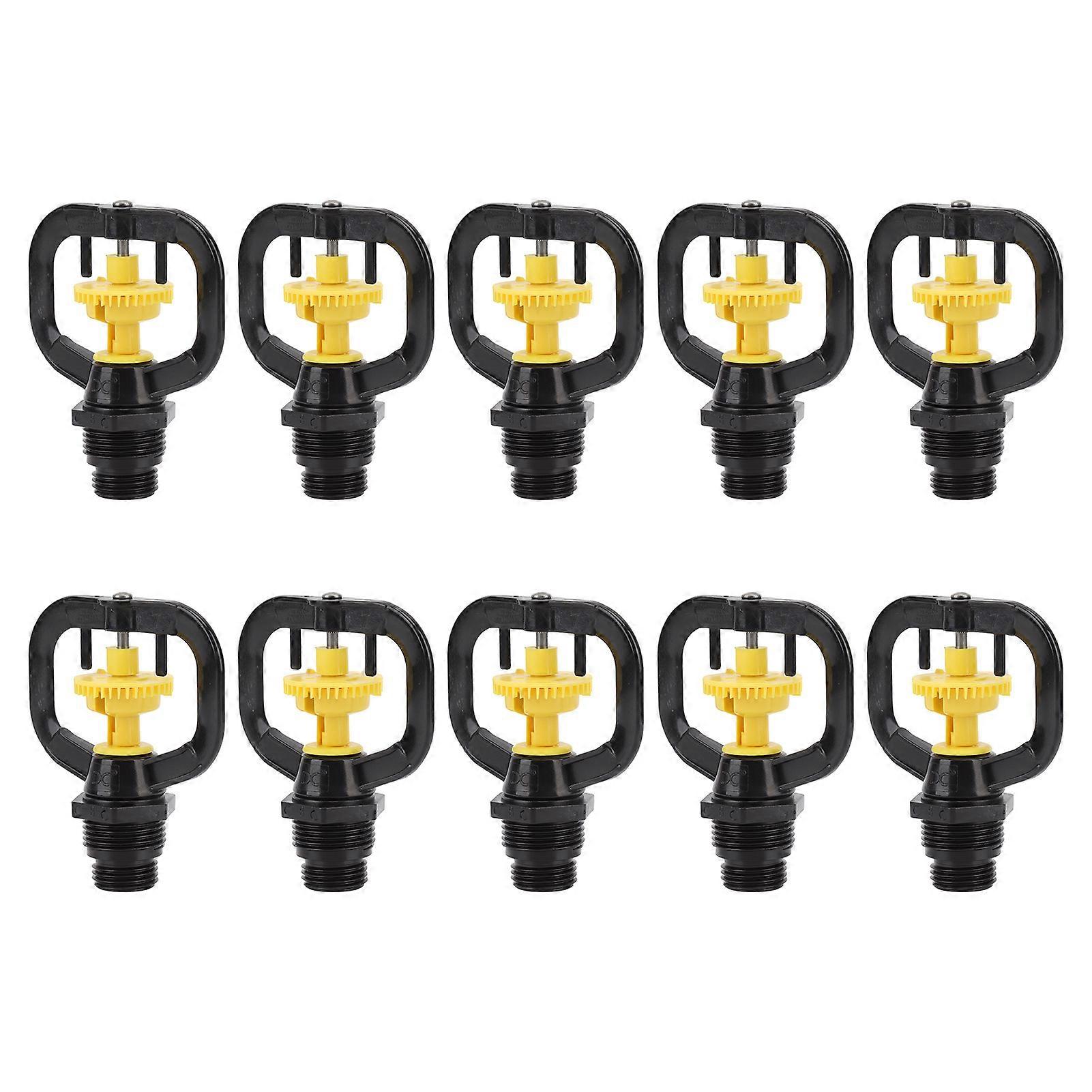 10PCS Refraction Micro Nozzle Butterfly Rotating Sprinkler Garden Irrigation Rotating Misting Nozzle G1/2 G3/4 Male Thread