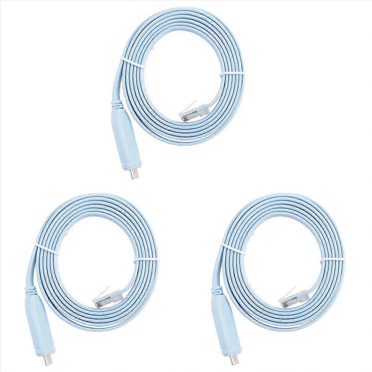 3X USB TO Type C Console Configuration Cable Type C to RJ45 Serial Router Debugging Cable