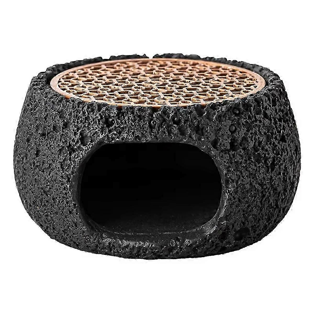 Artistic Rock Material Round Plate for Candle Heating,Insulation Base for Kitchen & Dining Room,Household Tableware A