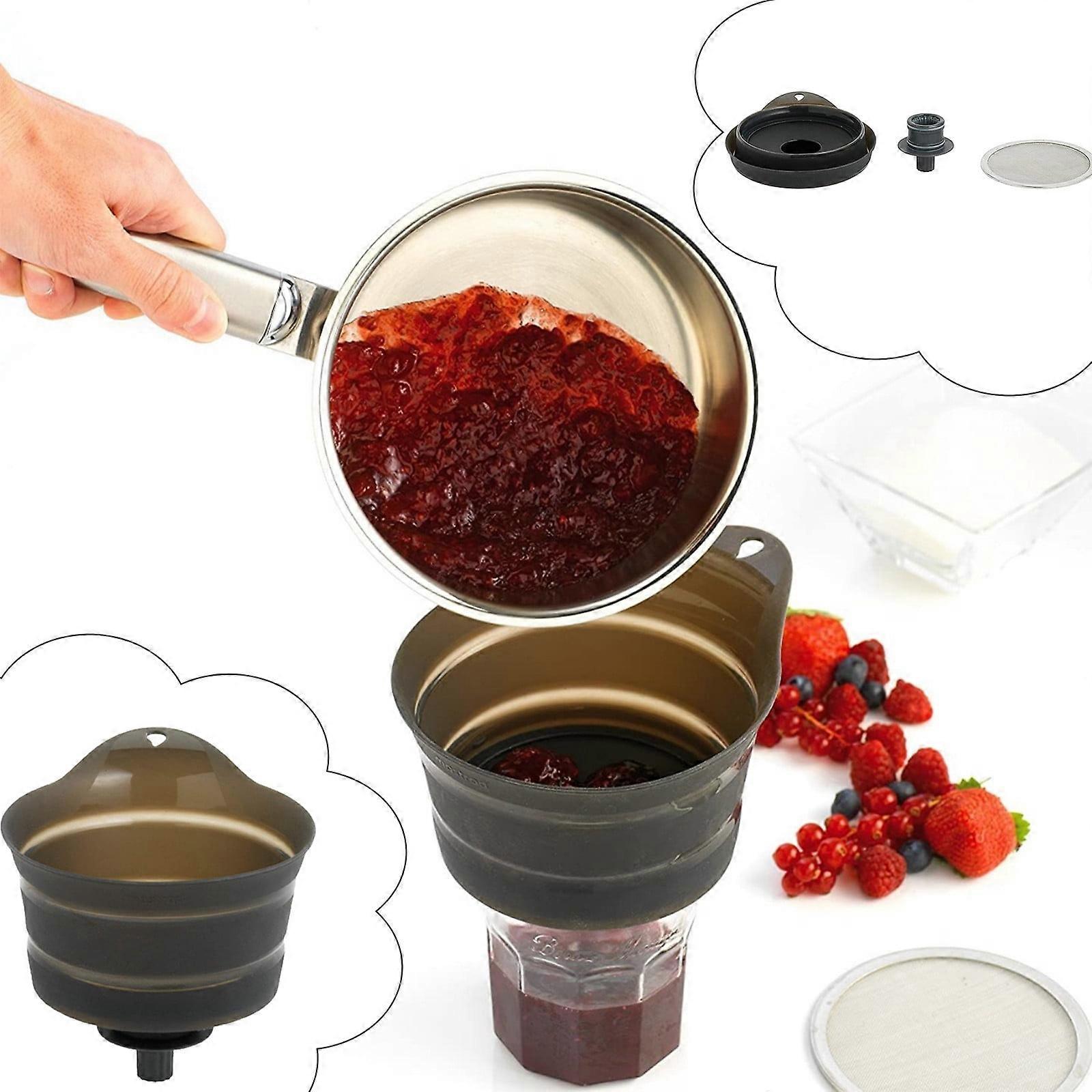 WinysinKitchen Filter Wine Juice Cup Tool Basket Strainer Collapsible Style Red Kitchen，Dining Bar