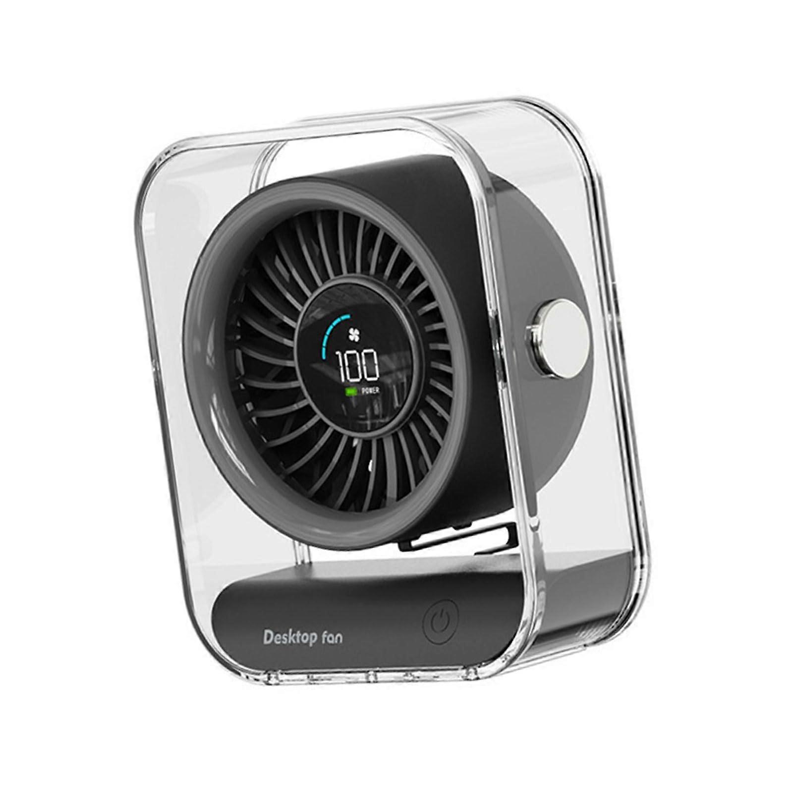 Cooling Fan Wall Mounted with Powerful Airflow, Digital Display for Office, Travel and Indoor Use ABS