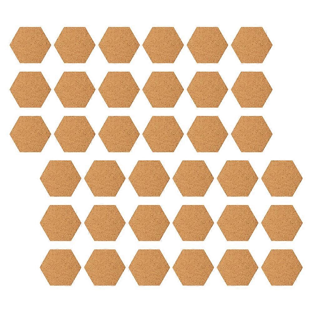 120Pcs Hexagon Self Adhesive Cork Sheets for DIY Projects