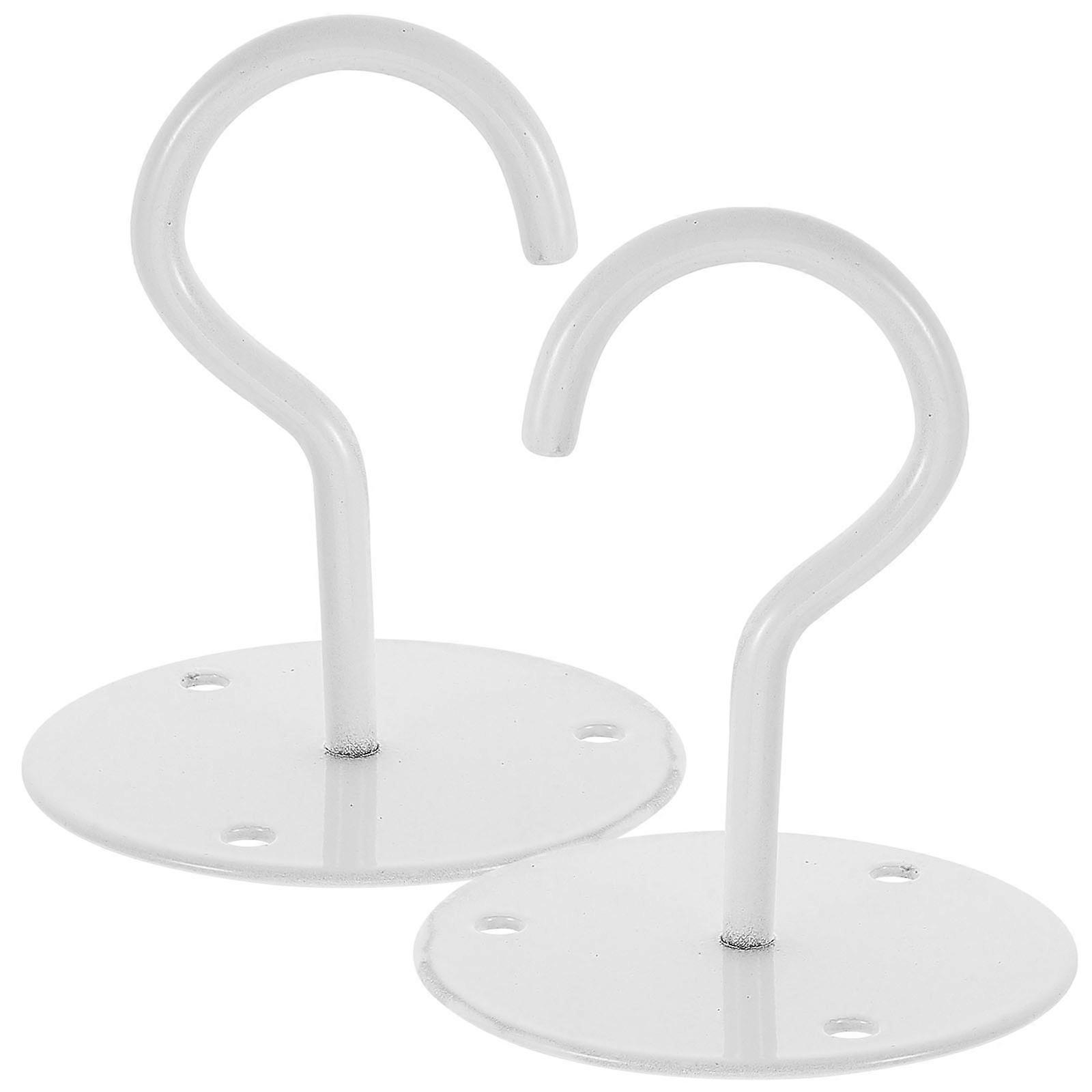 White Iron Lantern Ceiling Hooks Ceiling Hooks for Hanging Plants 2Pcs