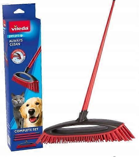 Vileda hår- och pälsborste 5x12x33cm gummiborst