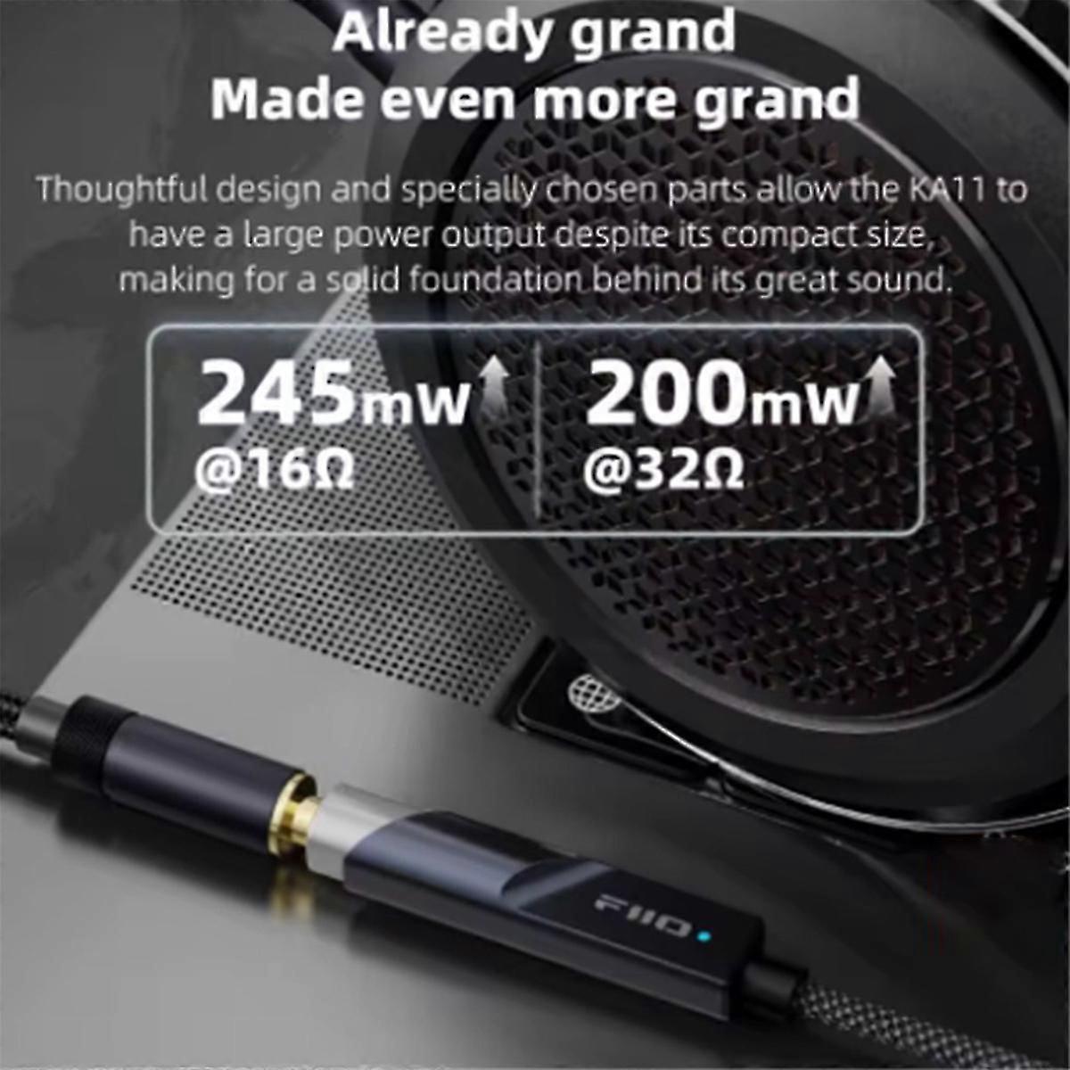 FiiO KA11 Type C/for Apple Interface to 3.5mm Audio Adapter 32bit/384KHz,USB Dongle HiFi DAC Amplifi