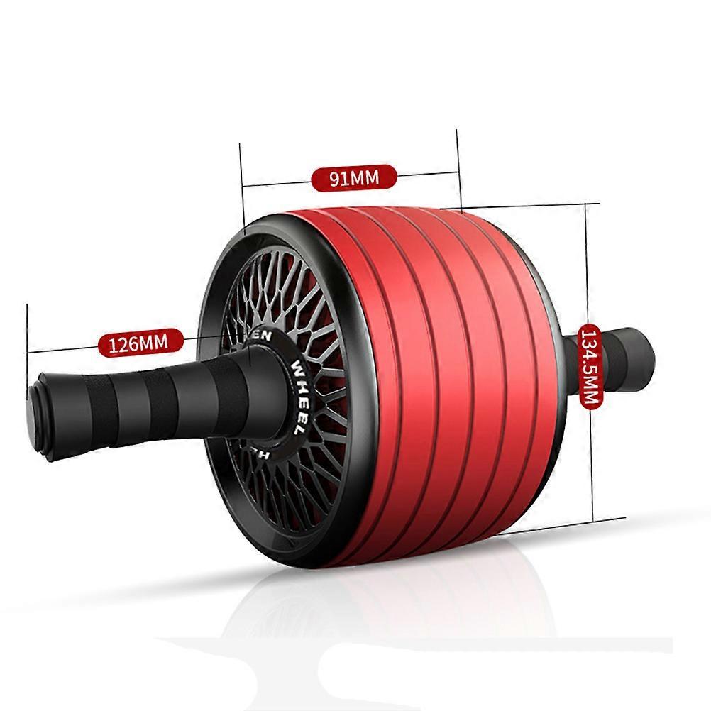 Fitness Wheel Roller for Exercise with 2Pcs Quiet Practical Rollers Red