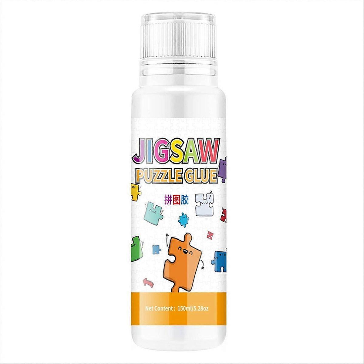 150ML Jigsaw Glue with Sponge Head, Non-&Quick Dry Puzzle Sealer