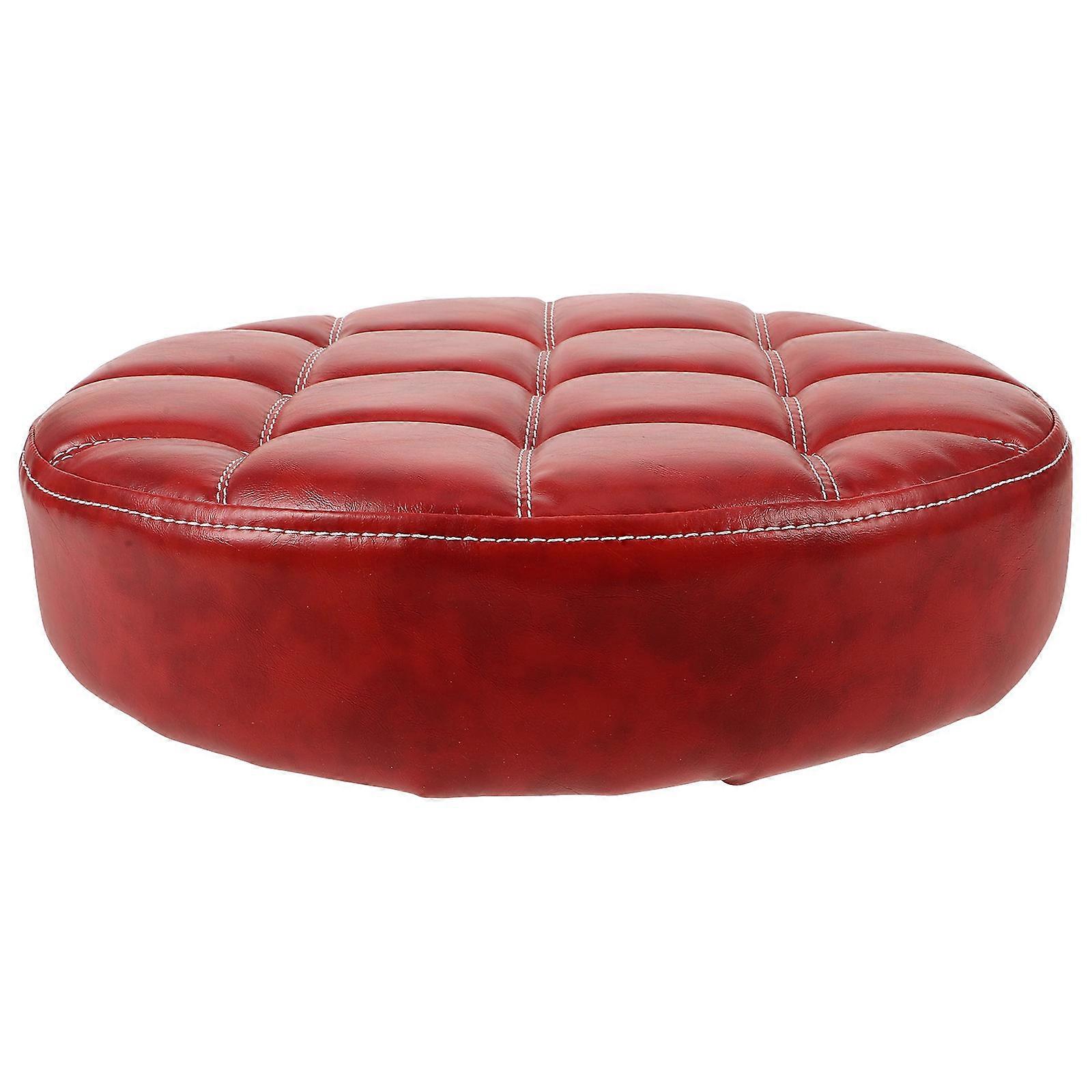 Canteen Stool PU Seat for Bar Stool 3Pcs Red Round Replacement Pad