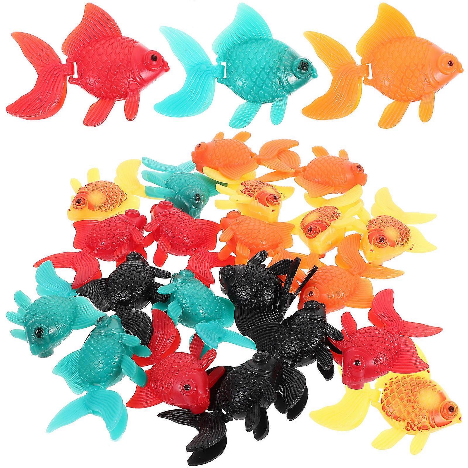 Artificial Goldfish Plastic Aquarium Fish Decoration for 60Pcs