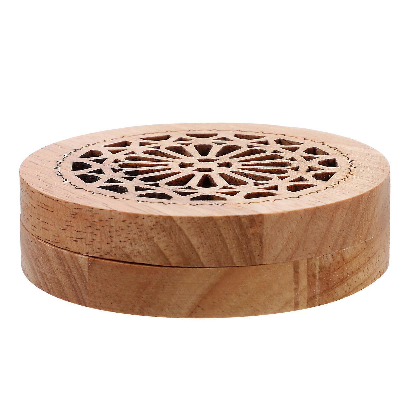 Wooden Incense Burner for Home Light Brown Synthetic Material Home Decor with Mysterious Atmosphere 4.5 Inches