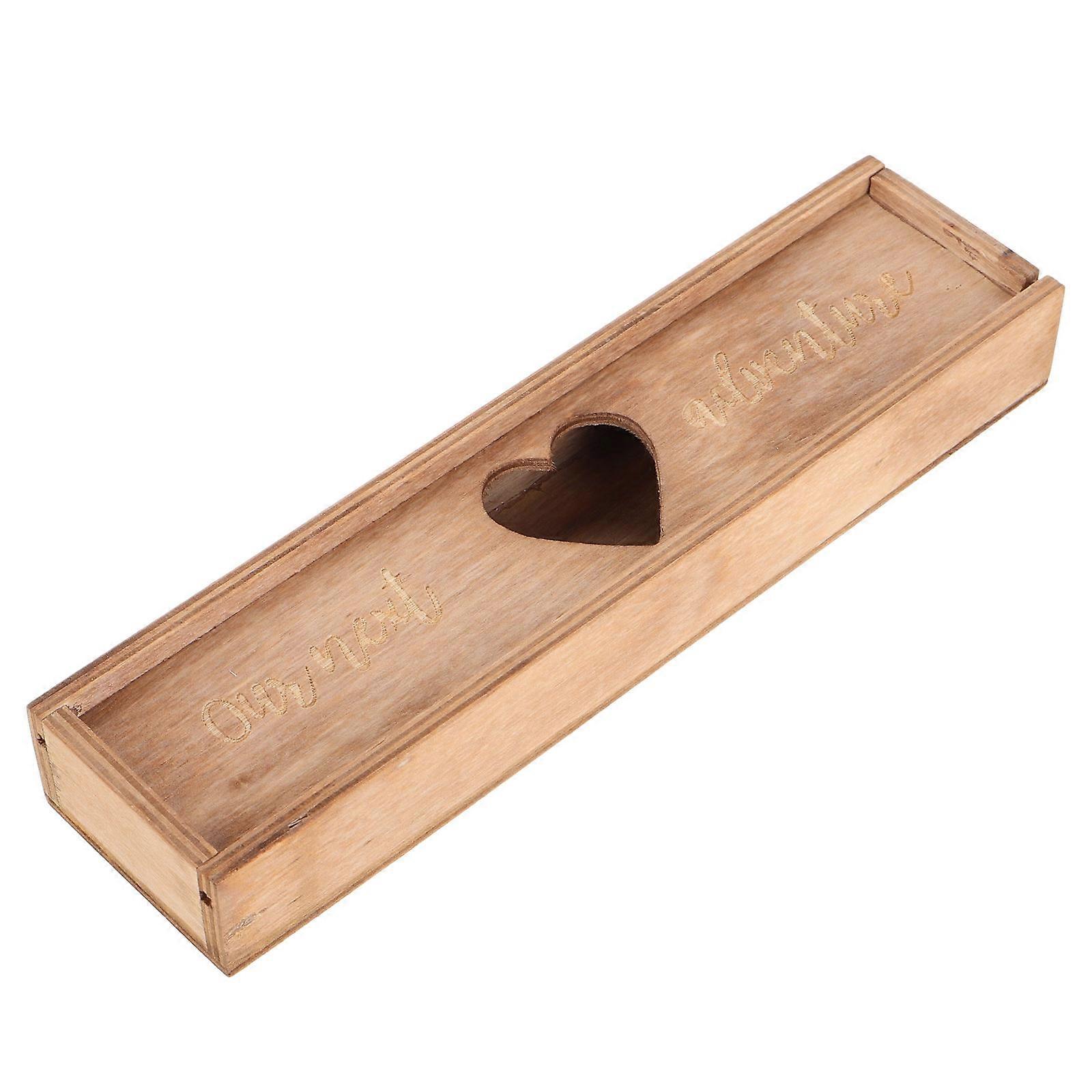 Wooden Pregnancy Test Box with Lid for Keepsake Storage