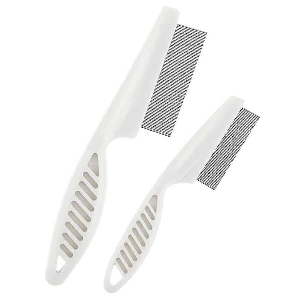 Pet comb, cat and dog comb with plastic handle, fine-tooth comb, cat flea comb, flea comb