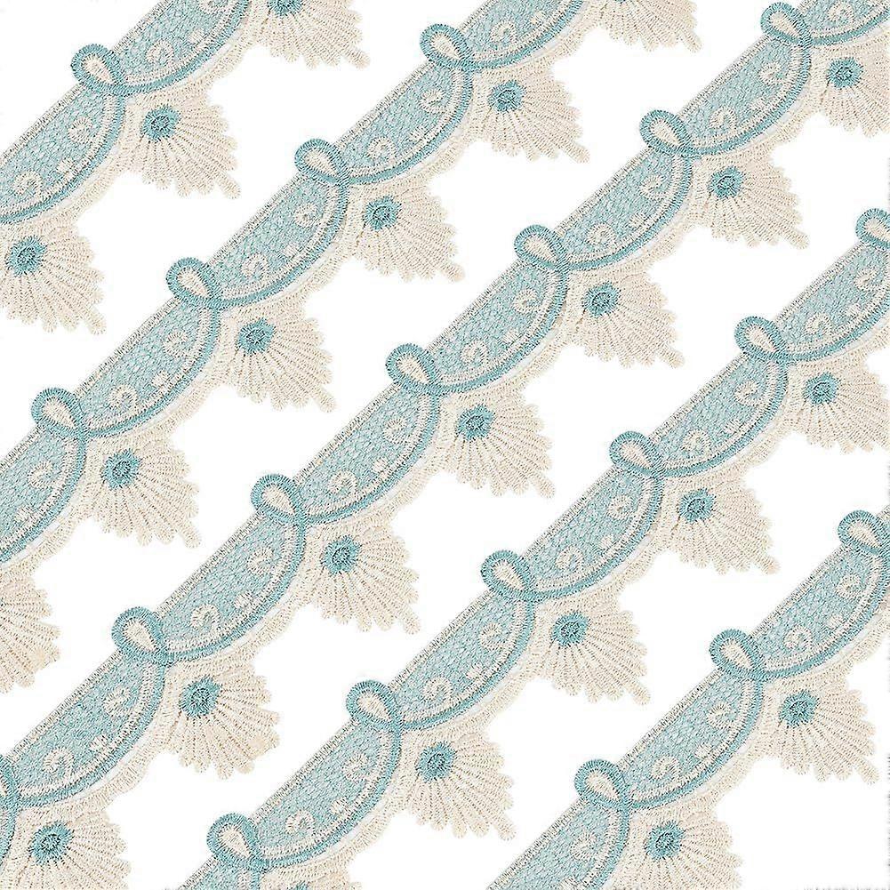 7.5 Yard Ivory Lace Trim with Scalloped Edge - Floral Pattern - Polyester Material - Everyday Use