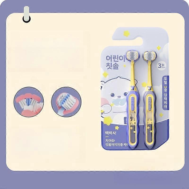 2/4 Soft Bristled Toothbrushes - Hollow Anti Slip Handle and Three Sided Soft Bristled Design