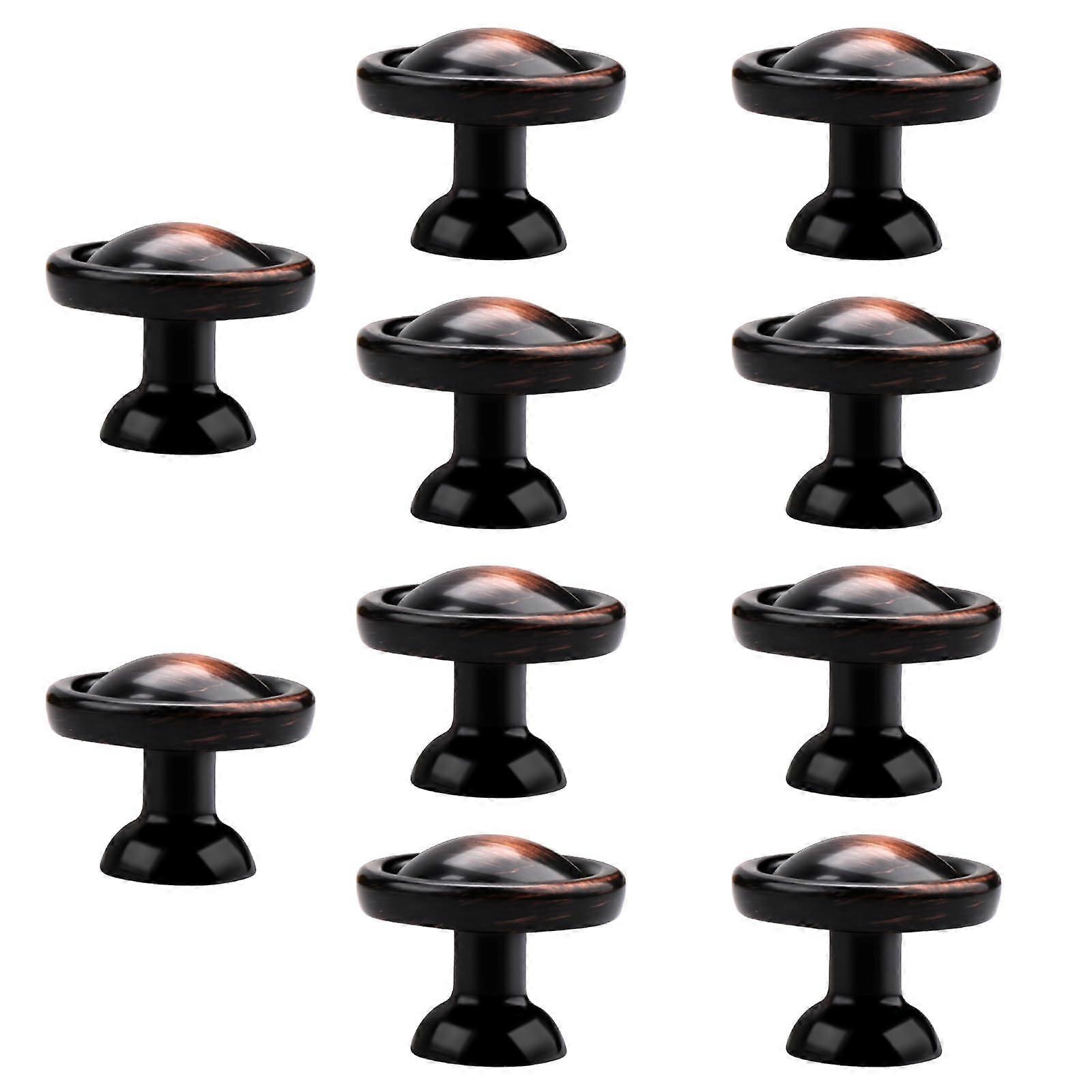 10 Pack Oil Rubbed Bronze Cabinet Knobs and Drawer Pulls, Vintage Zinc, Kitchen Bathroom Wardrobe