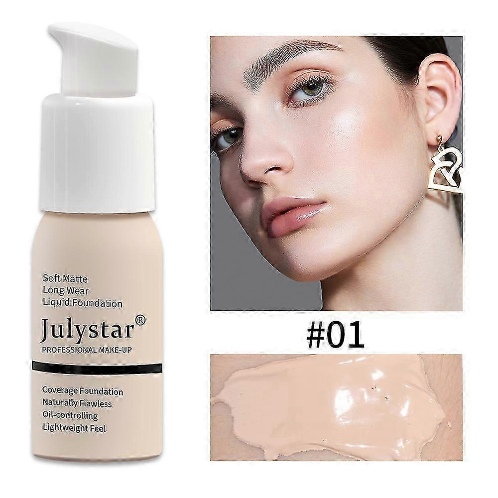 Julystar long-lasting oil control concealer does not take off makeup moisturizing Foundation liquid