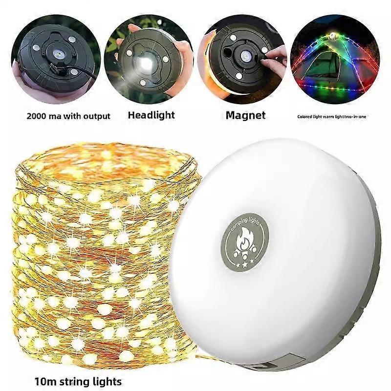 Multi-functional outdoor camping lamp lighting camping lamp tent lamp can receive light string camping tape measure lamp.