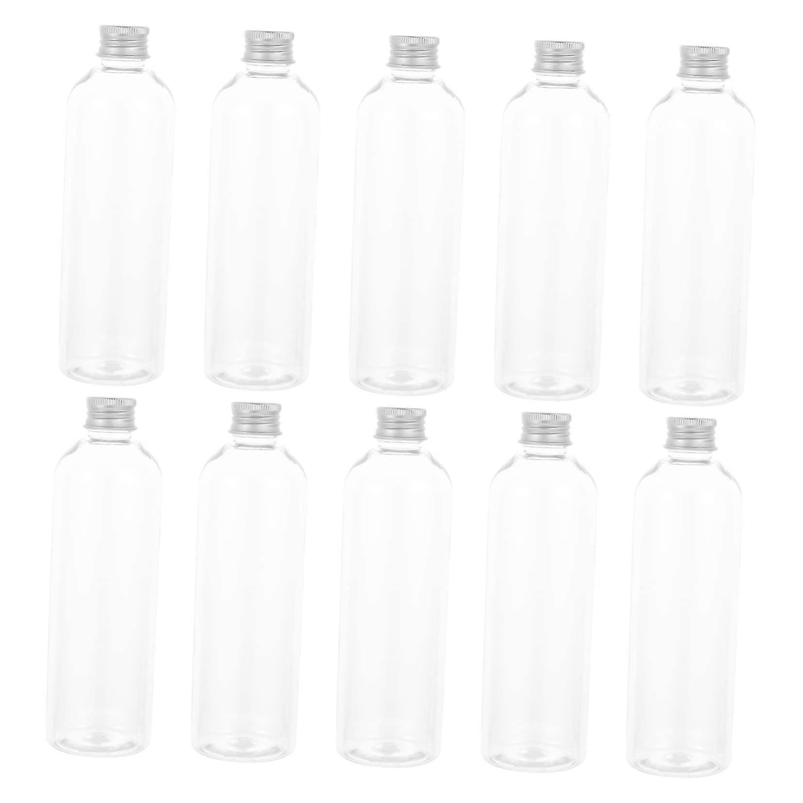 10Pcs Reusable Juice Bottles with LeakProof Caps for Beverage and Milk Storage 17.4x5.5cm