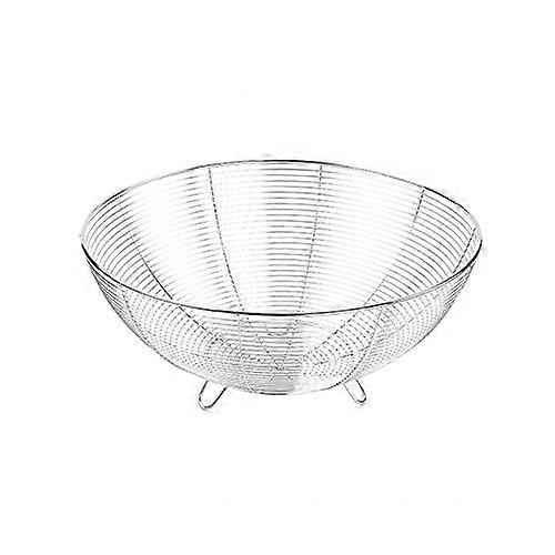 Stainless Steel Fruit Basket RustResistant Decorative Bowl for Kitchen Countertop Storage, Silver