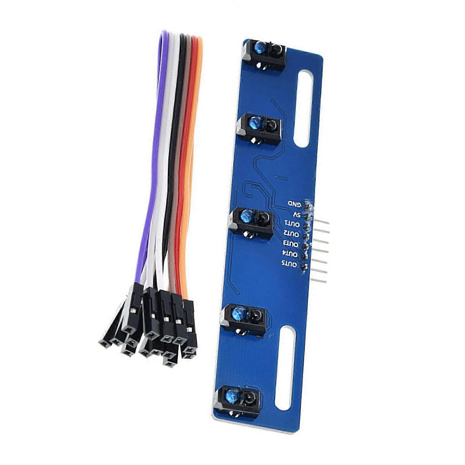 Infrared Line Tracking Sensor 5Channel TCRT5000  Sensitivity for Smart Car Robotics
