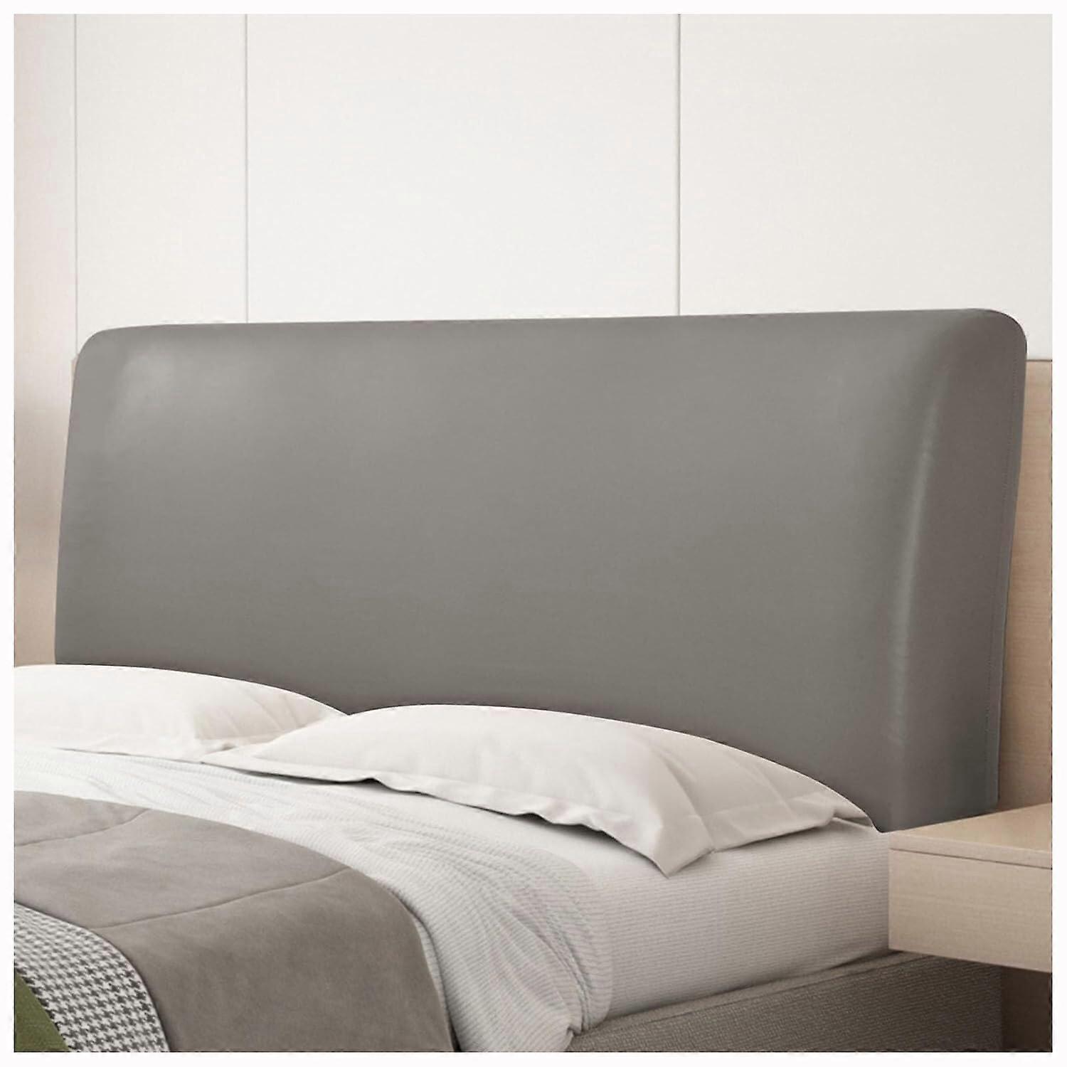 PU Leather Waterproof Headboard Cover, Elastic Wipeable Dustproof Protector for Bedroom 200220cm