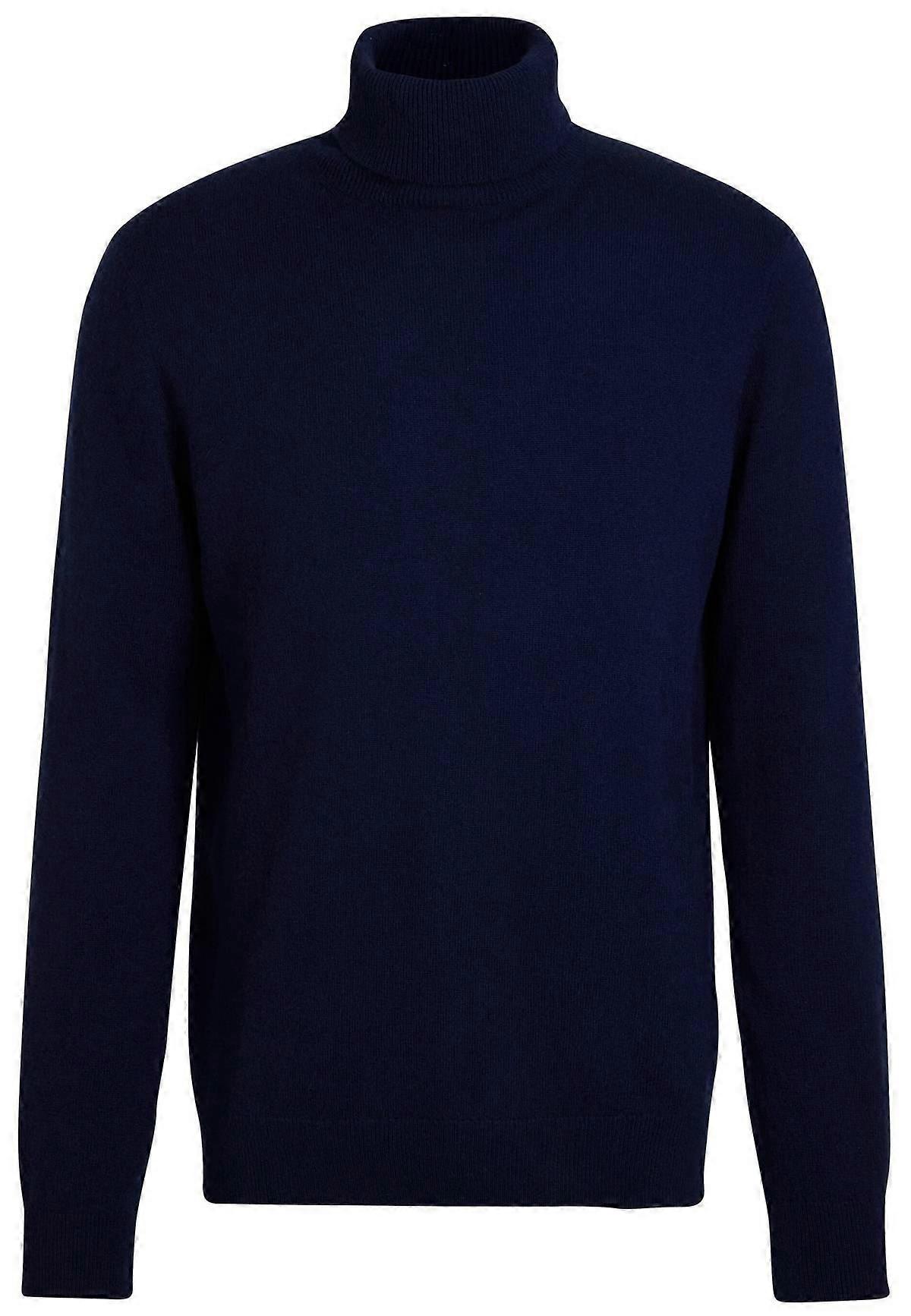 Falke Pure Cashmere Roll Neck Sweater - Space Blue
