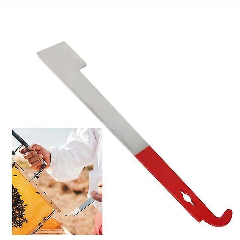 Stainless Bee Hive Tool Frame Lifter And Scraper J Shape Hook Beekeeper Knife 25-26