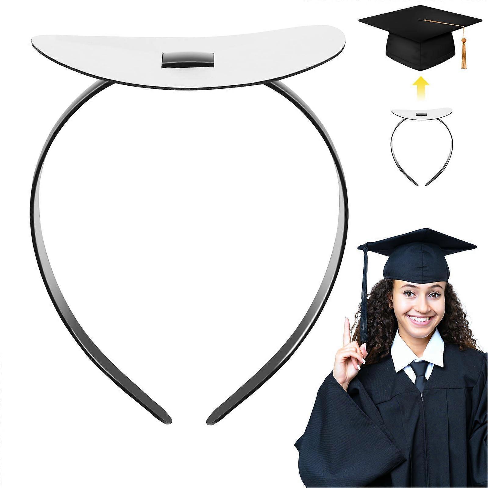 Graduation Cap Headband with Adjustable Elastic Fit and Secure Holder for Ceremony
