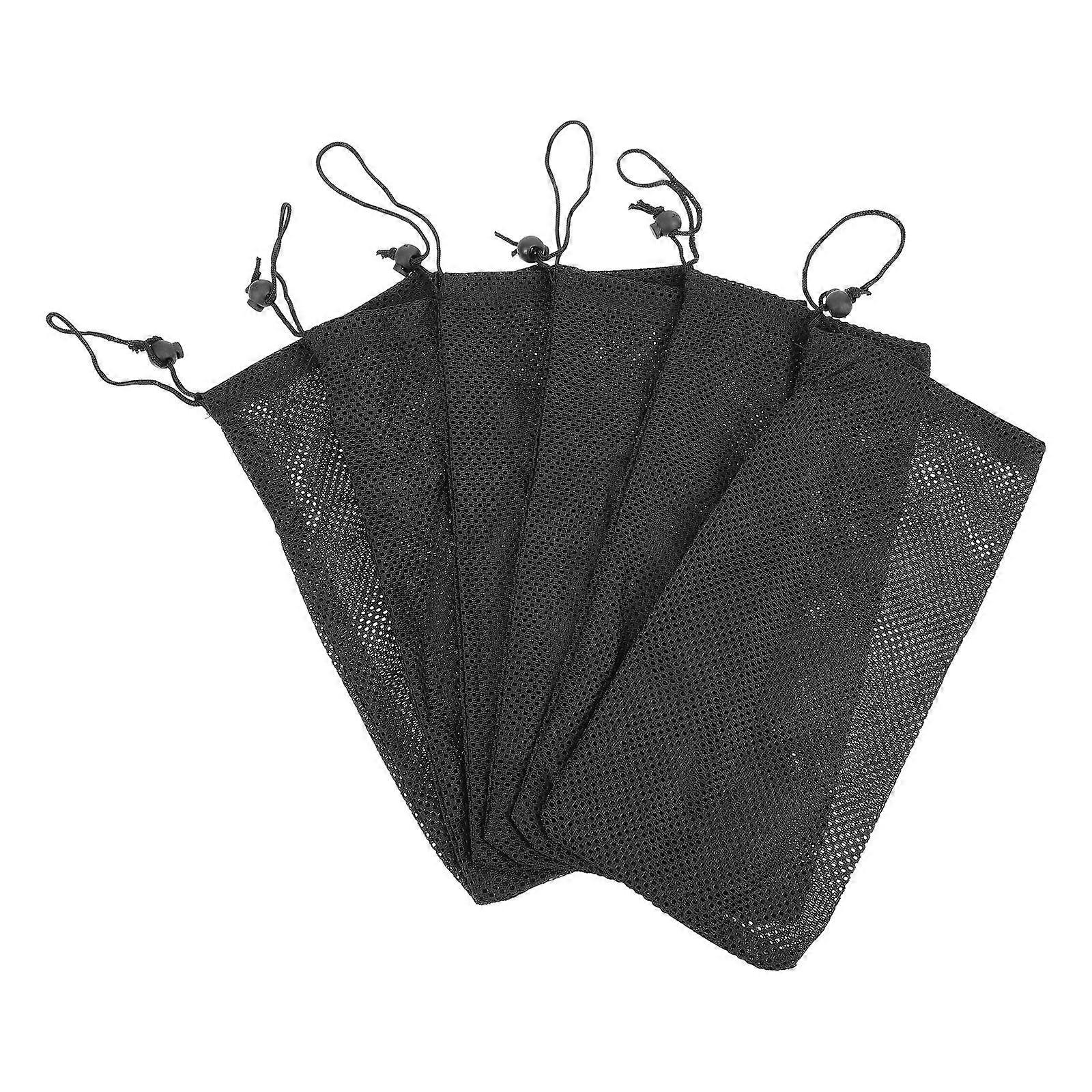 Polyester Fish Tank Filter Bag Mesh Bag with Pulling Rope 6Pcs