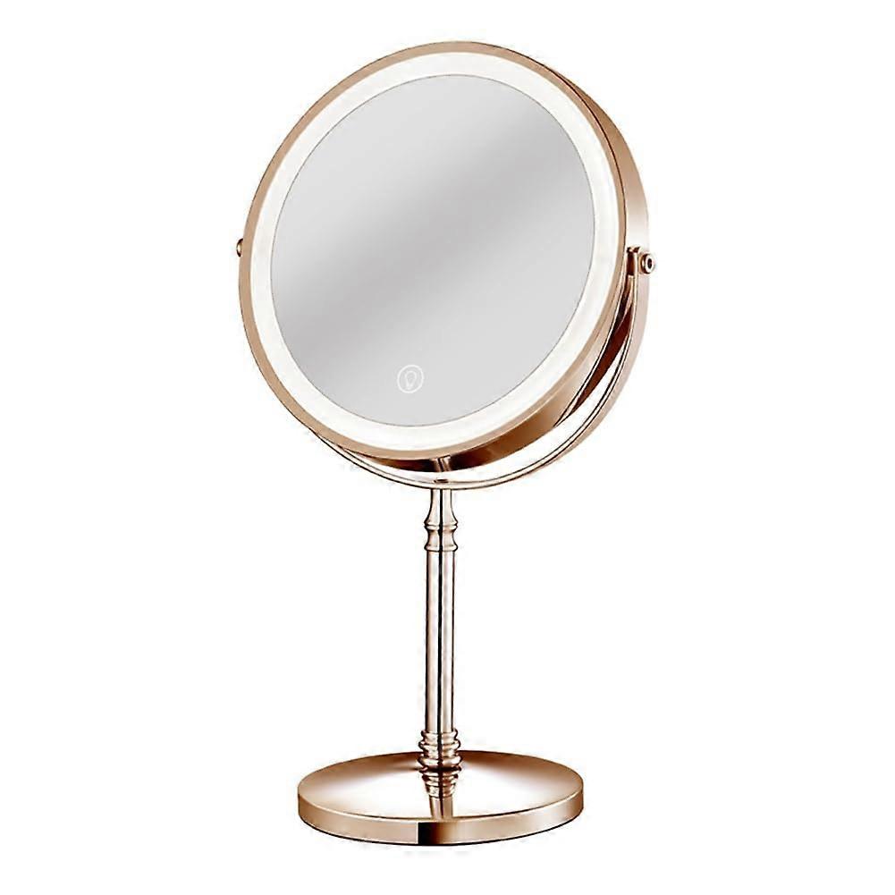 Rechargeable Lighted Makeup Mirror DoubleSided Magnifying with 3 Color LED and Adjustable Zoom