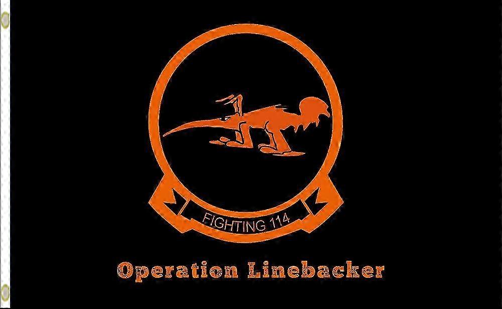 Usn Vf-114 Aardvarks Operation Linebacker Single-sided Flag Banner