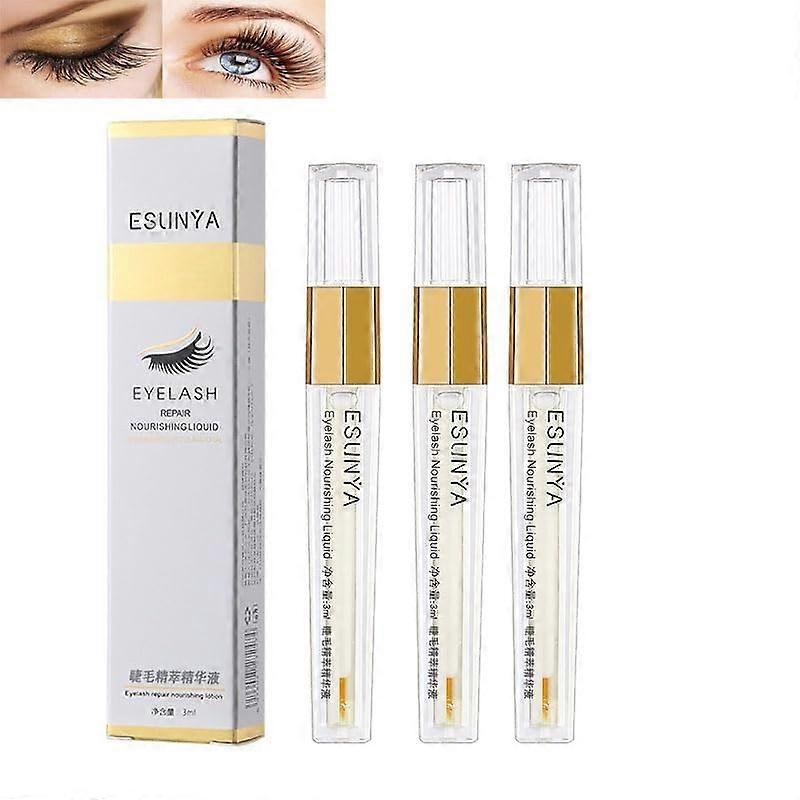 Eyelash Growth Serum 3pcs Pack for Longer Thicker Lashes with Precise Brush and QuickDrying Formula