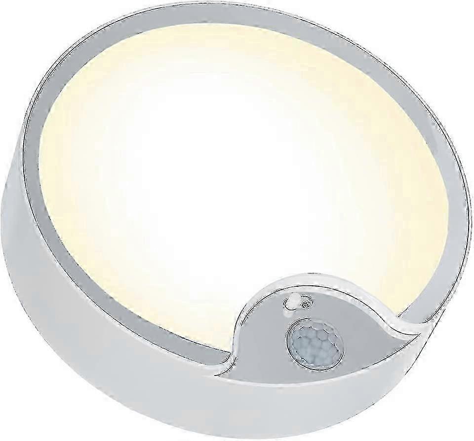 Motion Sensor LED Ceiling Light,Battery Operated,19cm 300LM warm light