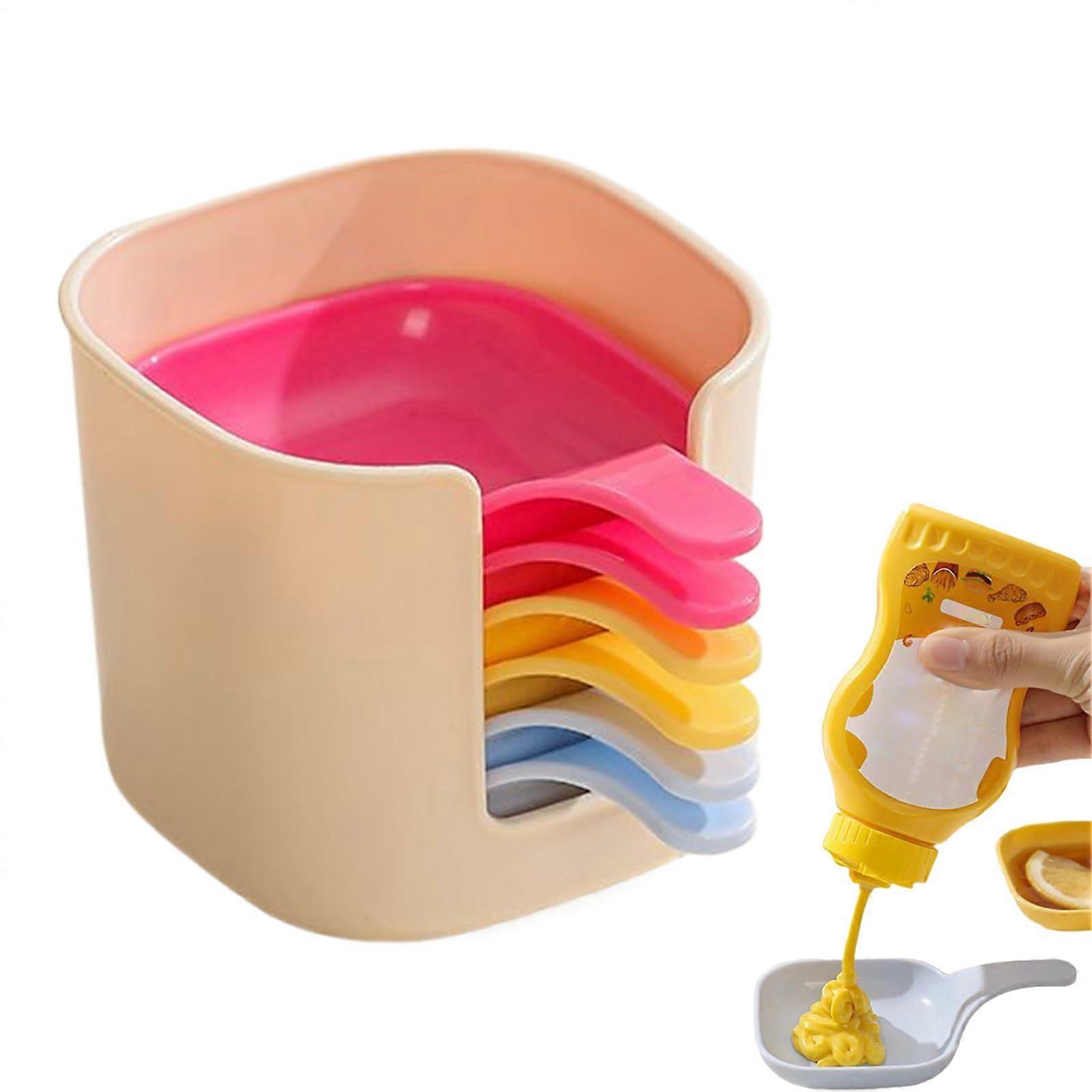 Dipping Bowls with Handles, Reusable Stackable Sauce Containers, Dishwasher Safe Condiment Set, 6pcs