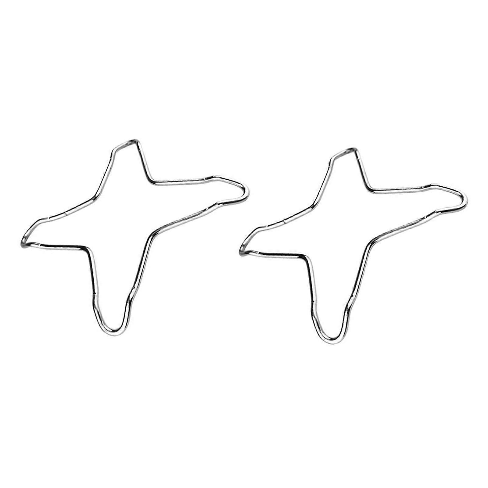 2Pcs Camping Stove Rack Iron Burner Stand with Stable SlipResistant FourLegged Pot Support