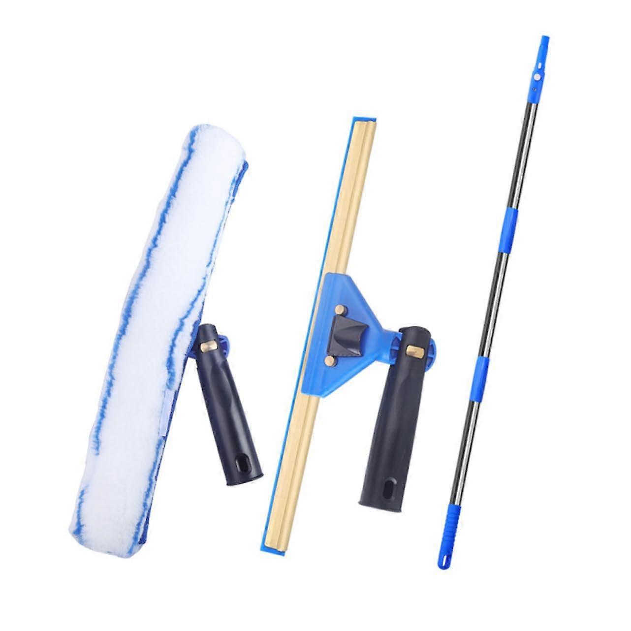 Extendable Window Squeegee with Microfiber Pad for Car Windows, Mirrors and MultiSurface Cleaning