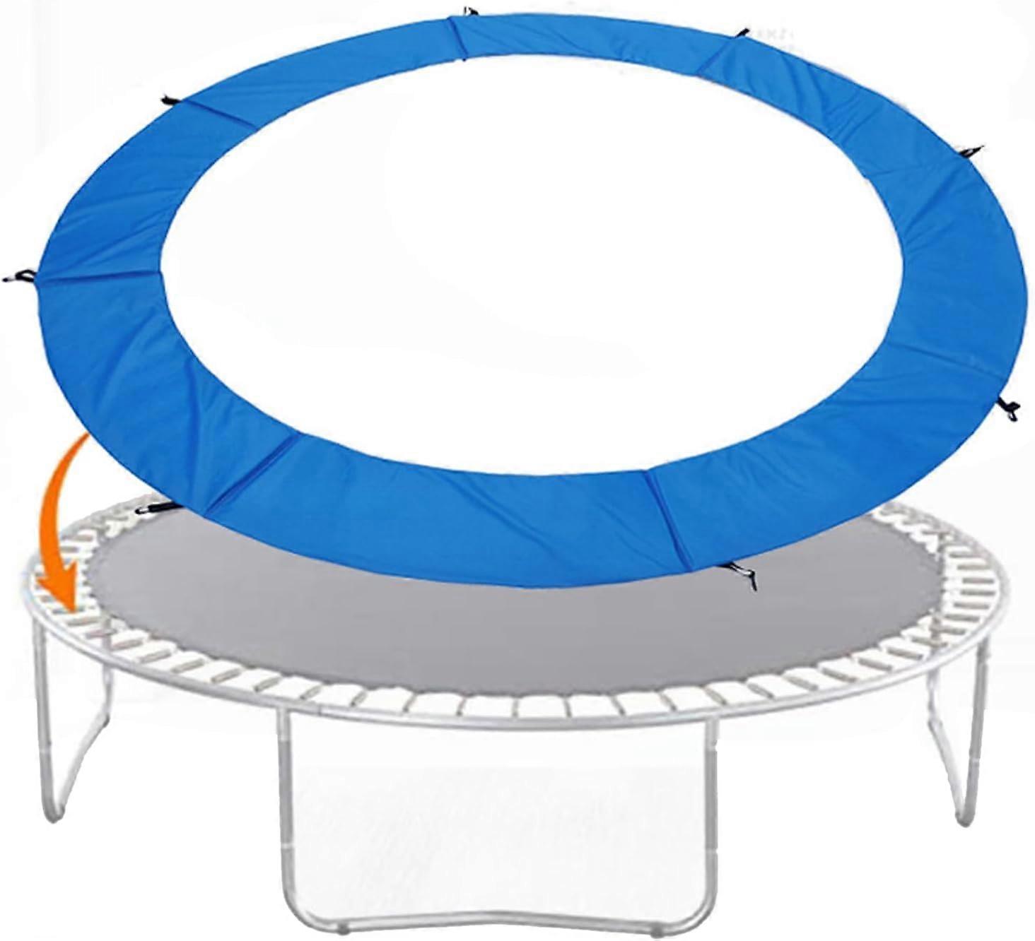 8FT Round Trampoline Safety Pad Waterproof Sunproof Edge Cover Replacement Mat with Straps