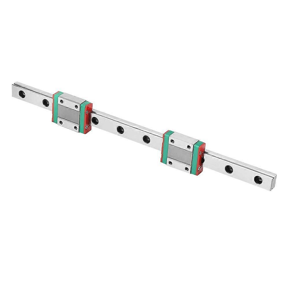 Miniature Linear Rail Guide 250mm with 2 Slide Blocks for Precise Linear Motion Equipment