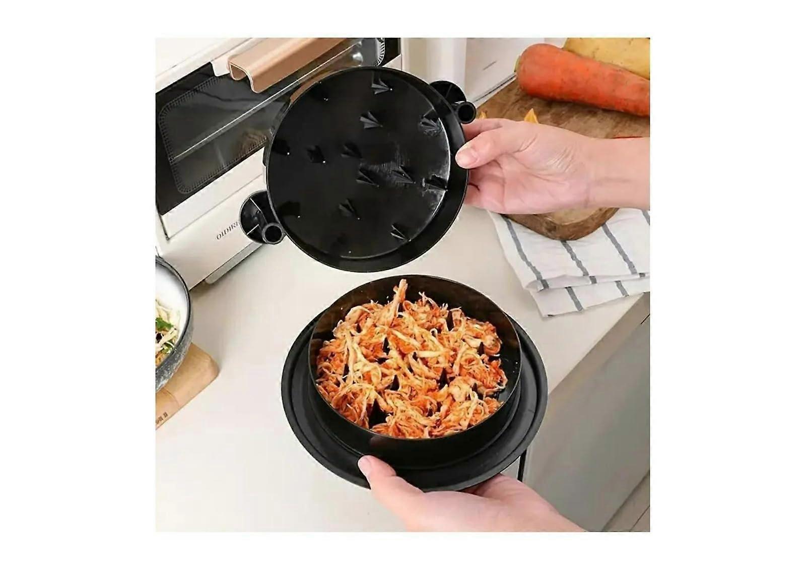 Manual Meat Shredder for Chicken and Beef, Fast Ingredient Processing, Easy Clean, Black