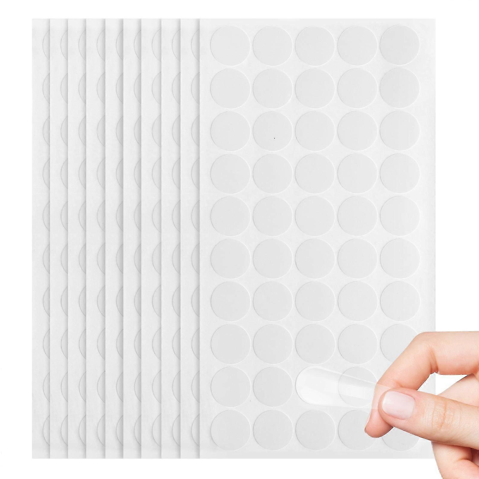 Double Sided Sticky Dots Adhesive for Decorating Walls 50 Sheets White